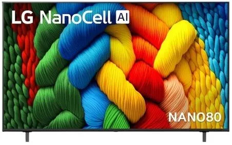 LG 65 Inch NANO80 Nano Cell AI 4K Smart TV 2025 (65NANO80ASA)