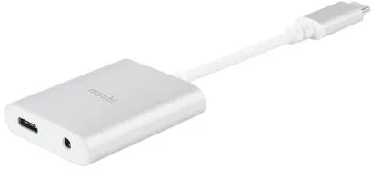 Moshi USB-C Digital Audio Adapter with Charging–Silver (99MO084249)