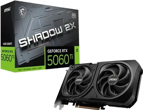 MSi GeForce RTX 5060 Ti 16G SHADOW 2X OC PLUS Graphics Card