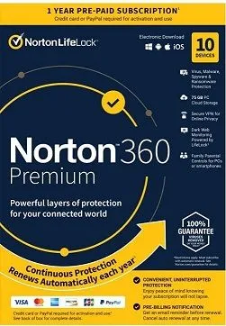 Norton 360 Premium - 5 + 5 With Dvd Retail Pack Devices