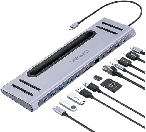 Onten 12-in-1 Type-c to Multi-functional Docking Station 4K@30hz OTN-9199