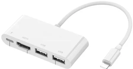 Onten 75216 4in1 Lightning To Dual USB, HDMI & Type C Hub For iPhone IPAD