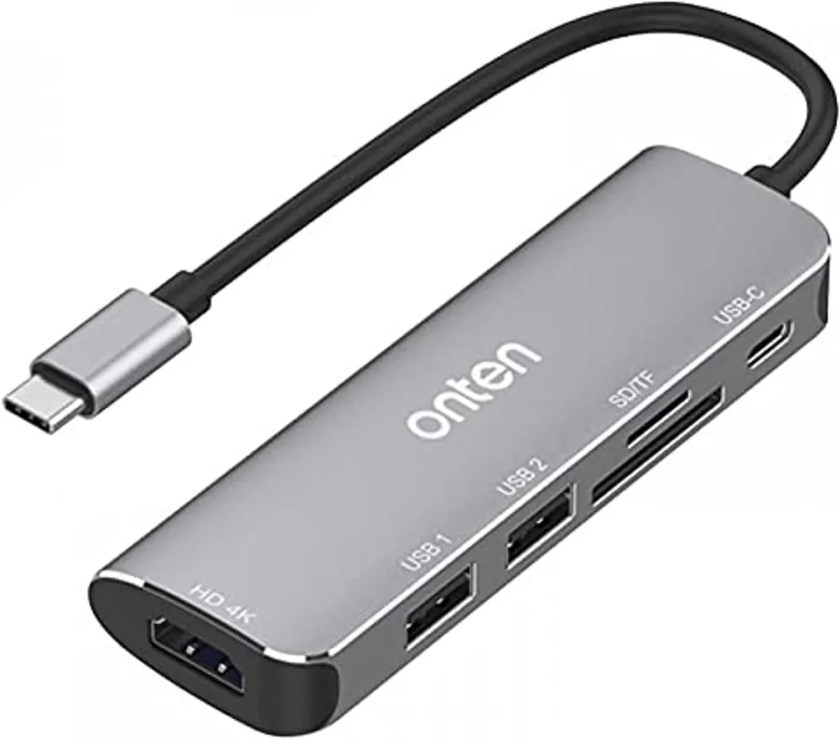 Onten 95116D TYPE C TO HDMI+SD/TF+USB*2+PD*2