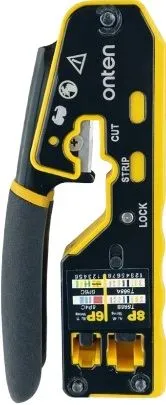 Onten E992 2 in 1 Network Cable Stripping + Crimping Tool