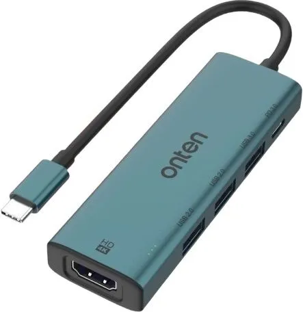 Onten OTN-UC123 5 in 1 USB-C to HDMI Docking Station HDMI +USB 3.0 x1 +USB 2.0 x2+PD3.0