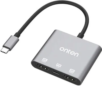 Onten Type-C to HDMI 2 Ports and PD 3.0 4K Adapter OTN-9175S