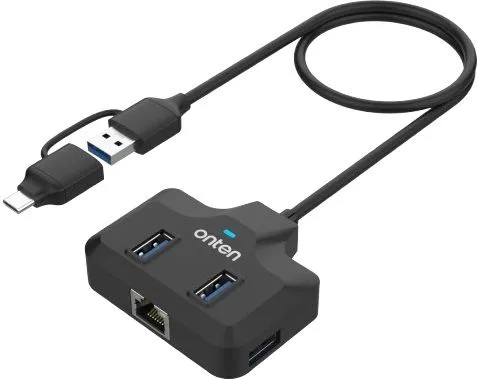 Onten Type-C/USB 3.1 Gen1 5G HUB with Ethernet Card OTN-UCA5311