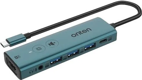 Onten UC123+ USB-C to HDMI Multi-function Hub Docking Station with Button