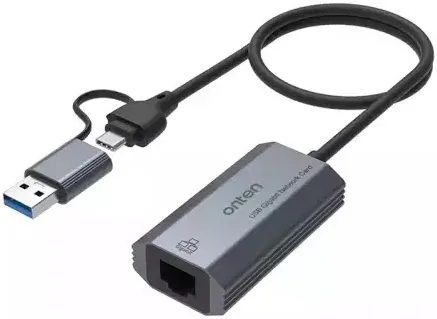 Onten UE101 USB 3.0 + Type C To Gigabit Lan Adapter