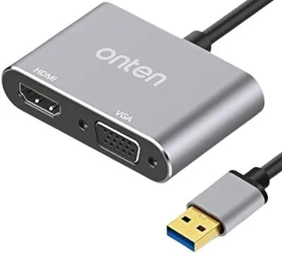 ONTEN USB 3.0 to HDMI and VGA Adapter FHD OTN-5201B