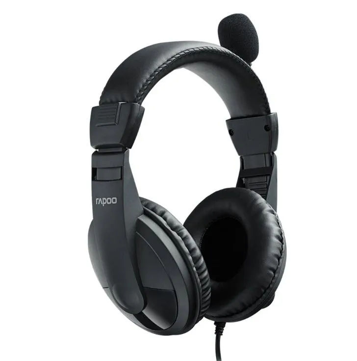 Rapoo H150S Stereo Wired Over Ear Headphones with Microphone