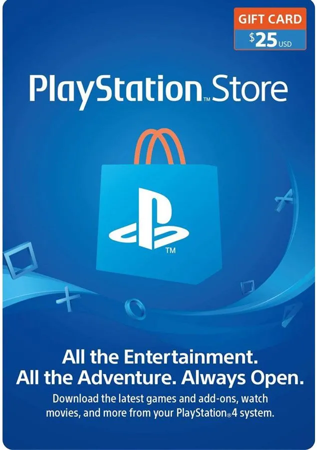 Sony PlayStation Store 25$ PSN  Gift Card - PS3/ PS4/ PS Vita USA Region  [Digital Code]