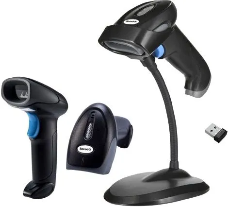Speed-x 8700 2d Wireless 2.4ghz Barcode Scanner With Stand And Receiver