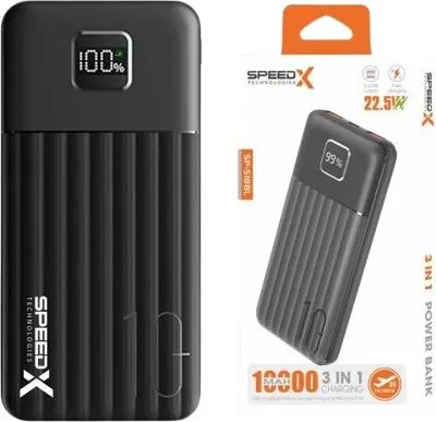 Speed X SP-S188L 3IN1 (22.5W) 10000mah Fast Charging Power Bank