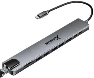 Speed-x (sp-tc1001) 10 In 1 Multi Port Type C Hdmi 4k Converter Good Ic Big Packing