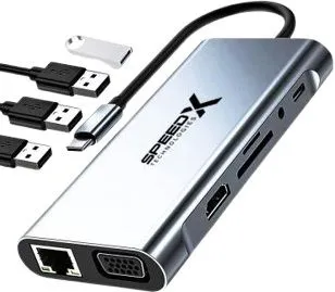 Speed-x (sp-tc1101) 11 In 1 Multi-port Type C 4k Hdmi Usb 3.0 Converter Good Ic Big Packing