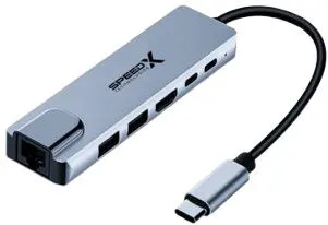 Speed-x (SP-TC601) 6 In 1 Multi-port Type C 4k Hdmi Usb 3.0 Converter