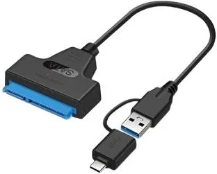 Speedx 2 In 1 Usb And Type-c To Sata 3.0 Cable
