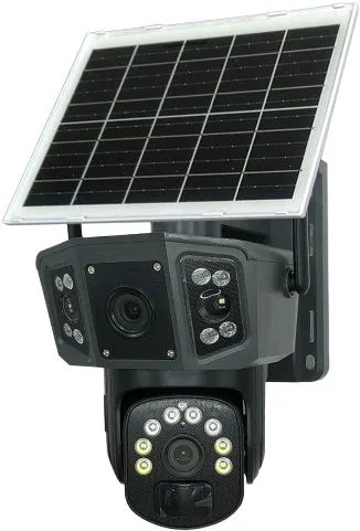 Speedx Ca-wc013 Solar Outdoor 8mp Dual Lens Camera Pan Tilt Pir Motion Detection With V380 Pro App
