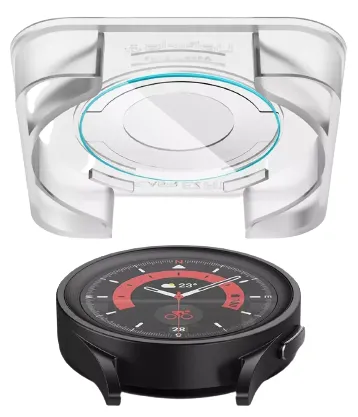 Spigen Galaxy Watch 5 Pro Glass Protector EZ Fit–AGL05346–Clear–2 PACK