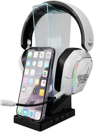 Xtrike Me Ht-09 Headset & Phone Stand With 4 Usb Port And Led Light (Stand Only)
