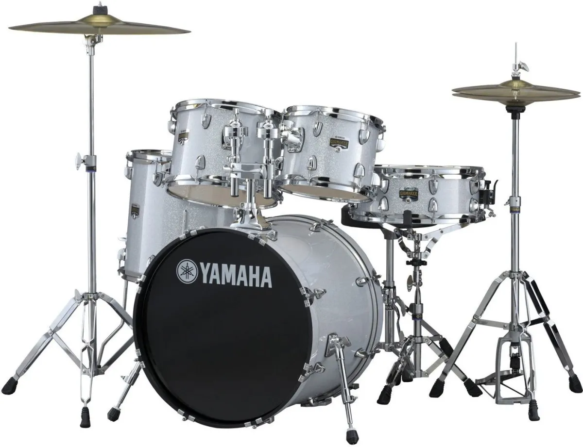 Yamaha Gigmaker Drum Set GM2f53a + RDP2F5 + 5002 Symbol - Silver Glitter